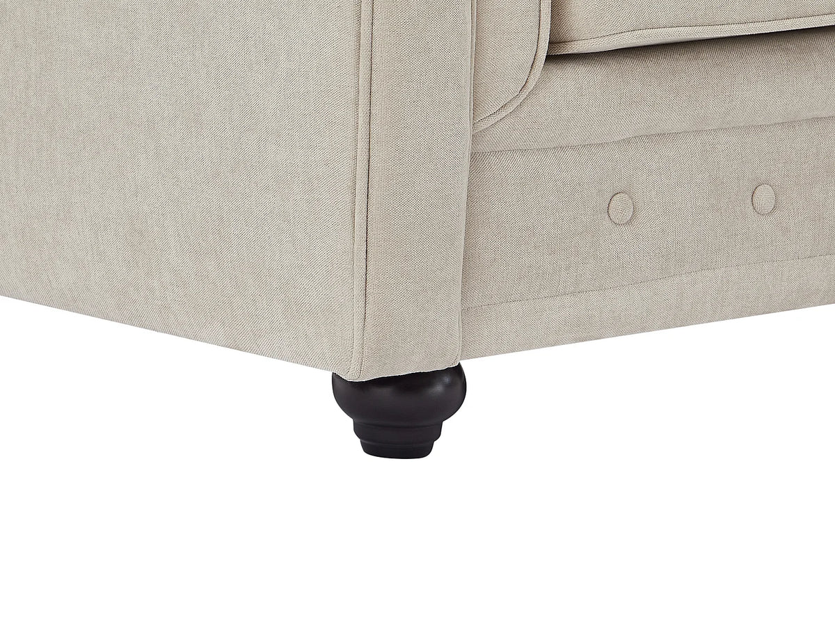 Canapé beige en tissu 3 places - CHESTERFIELD