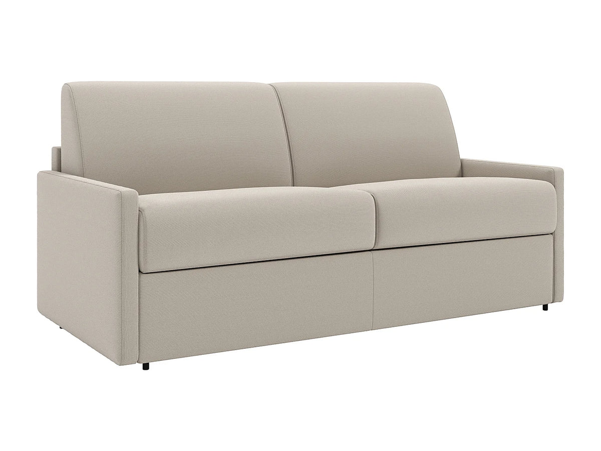 Canapé convertible beige en tissu 4 places - CALIFE