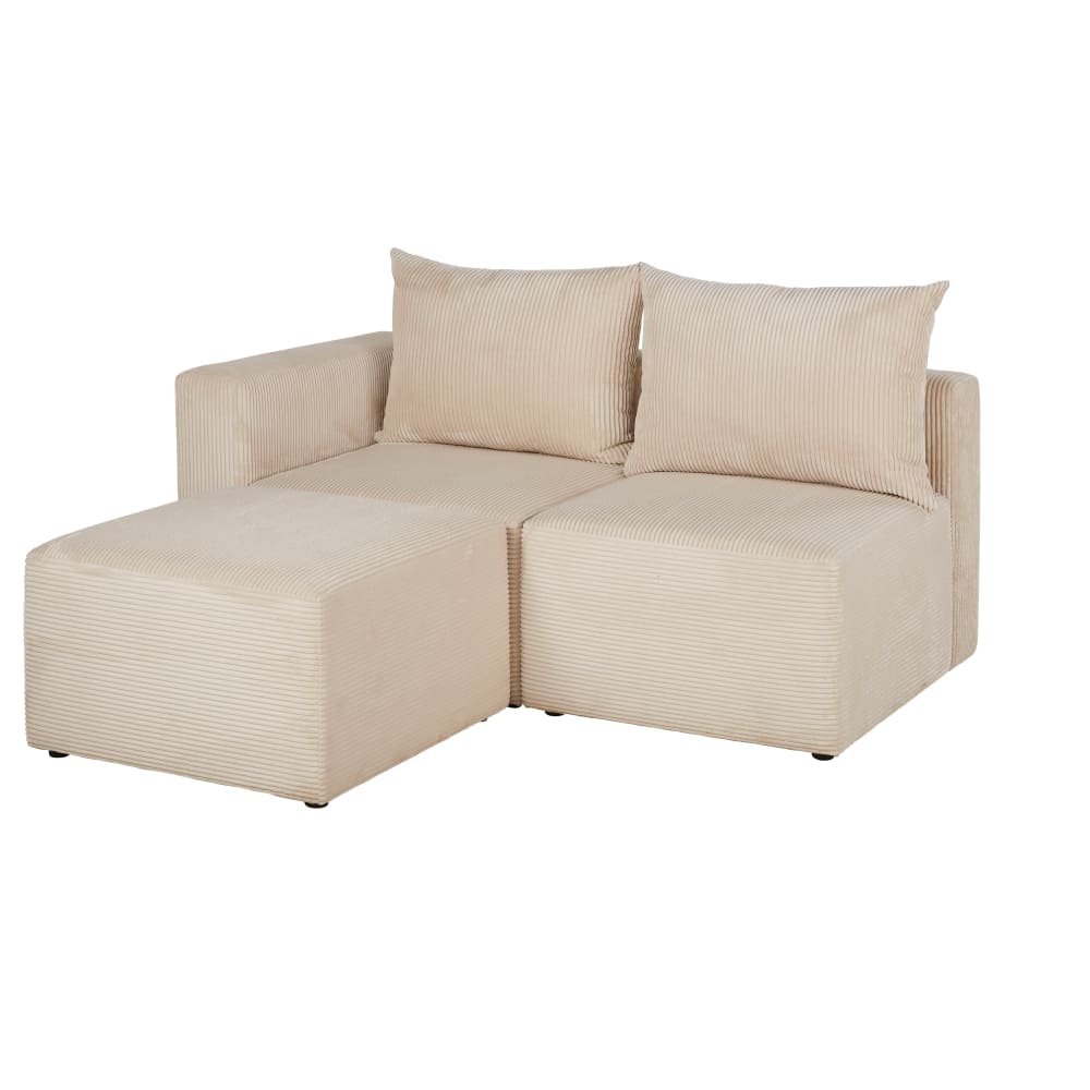 Canapé beige en tissu 3 places - MAISONS DU MONDE