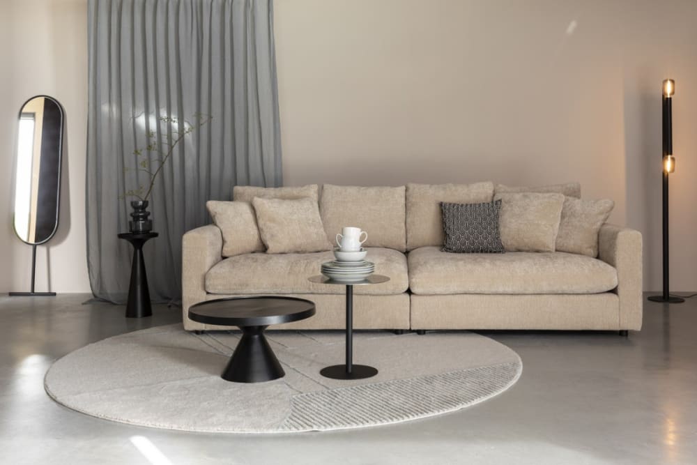 Canapé beige en tissu 3 places - ZUIVER