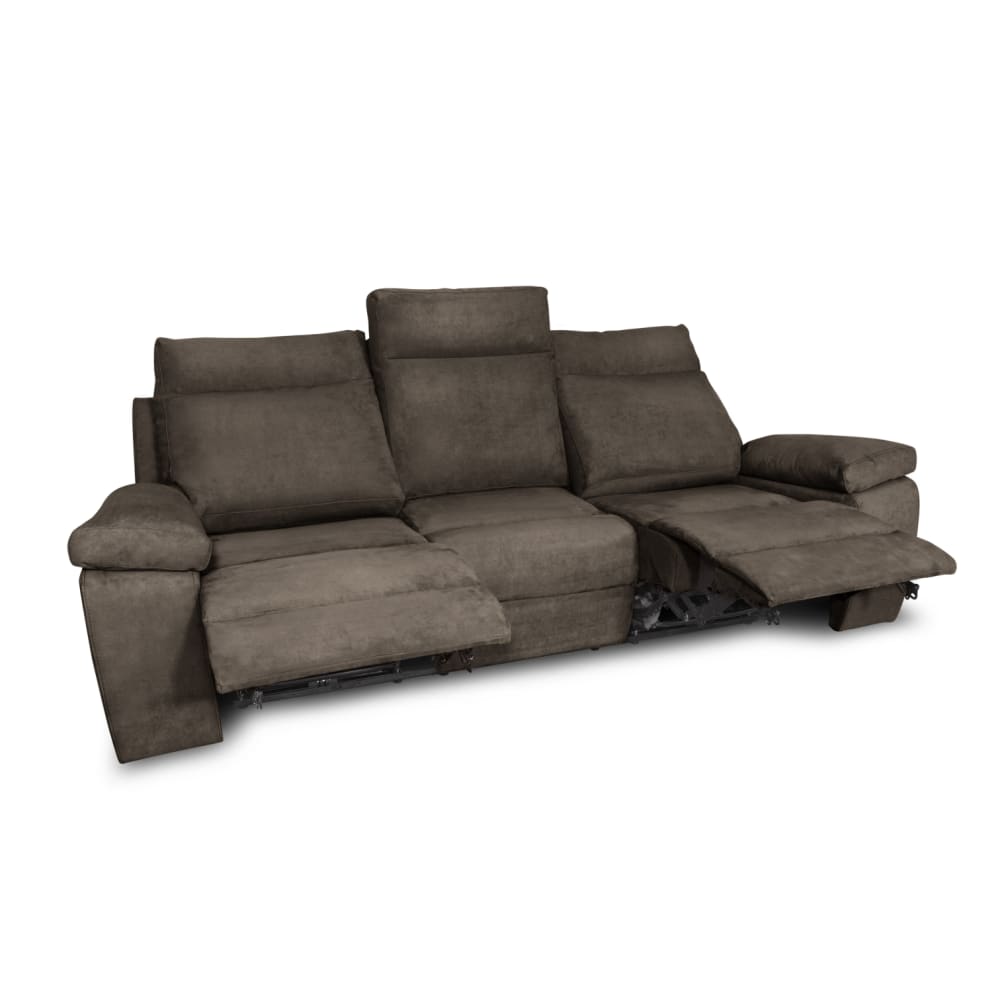 Canapé relax taupe en tissu 3 places - USINESTREET