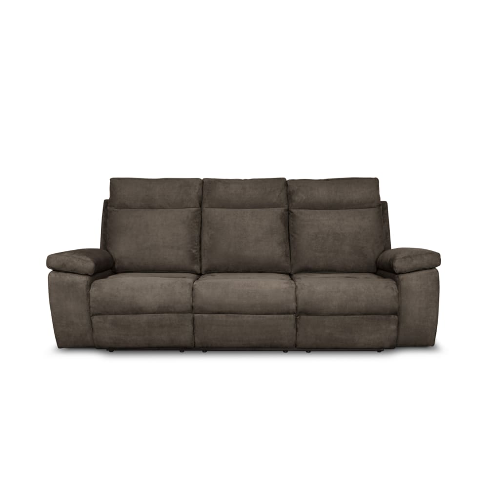 Canapé relax taupe en tissu 3 places - USINESTREET