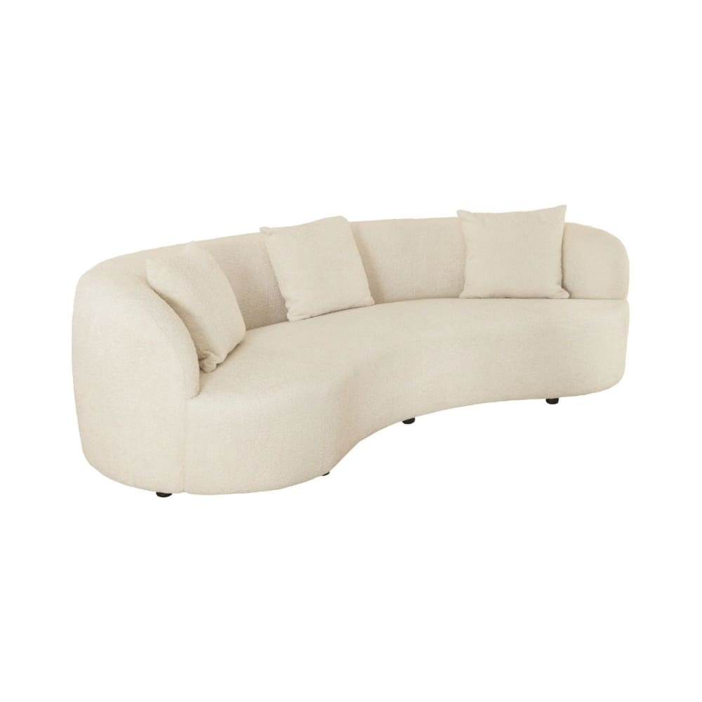 Canapé beige en tissu 3 places - MEUBLORAMA