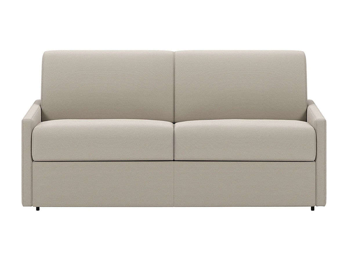 Canapé convertible beige en tissu 3 places - CALIFE