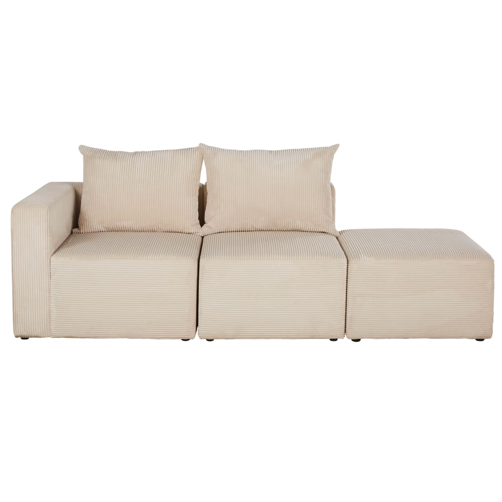 Canapé beige en tissu 3 places - MAISONS DU MONDE