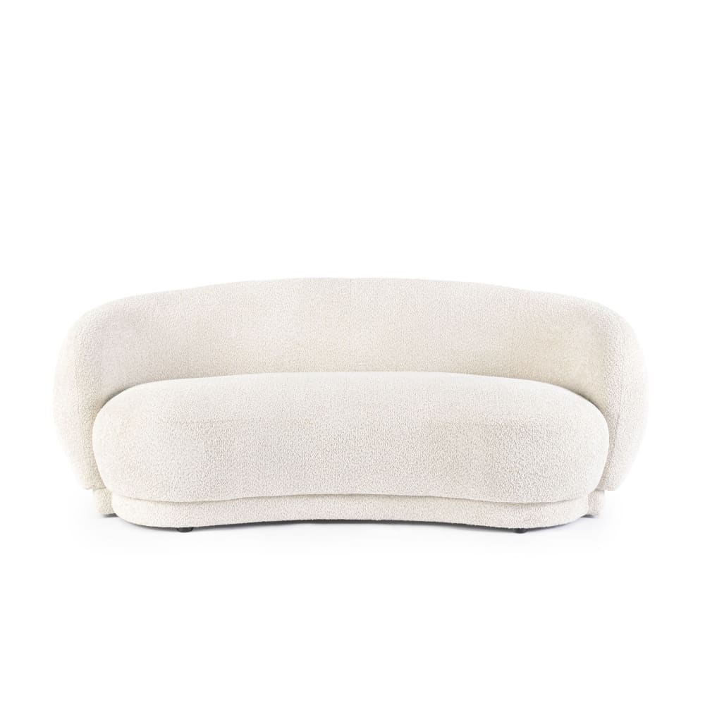 Canapé beige en bouclette 3 places - HELLIN