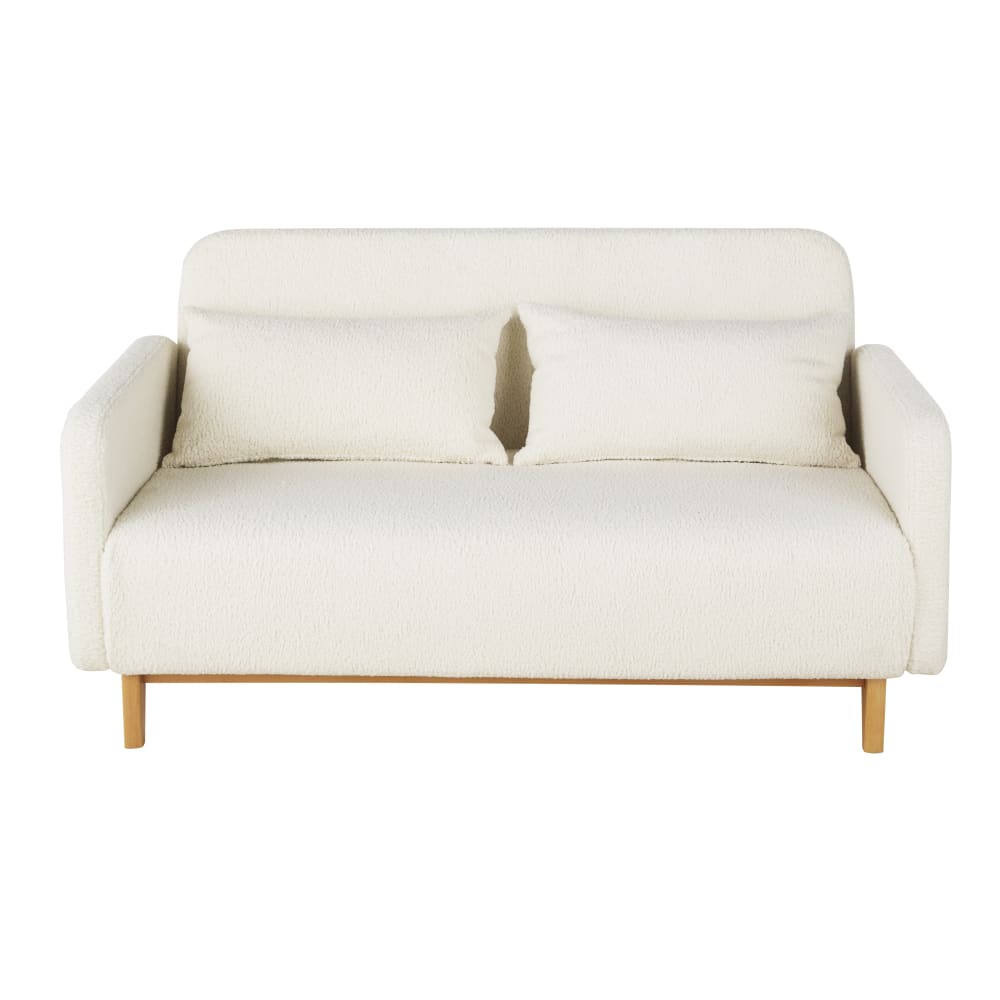 Canapé convertible écru en tissu 3 places - MAISONS DU MONDE