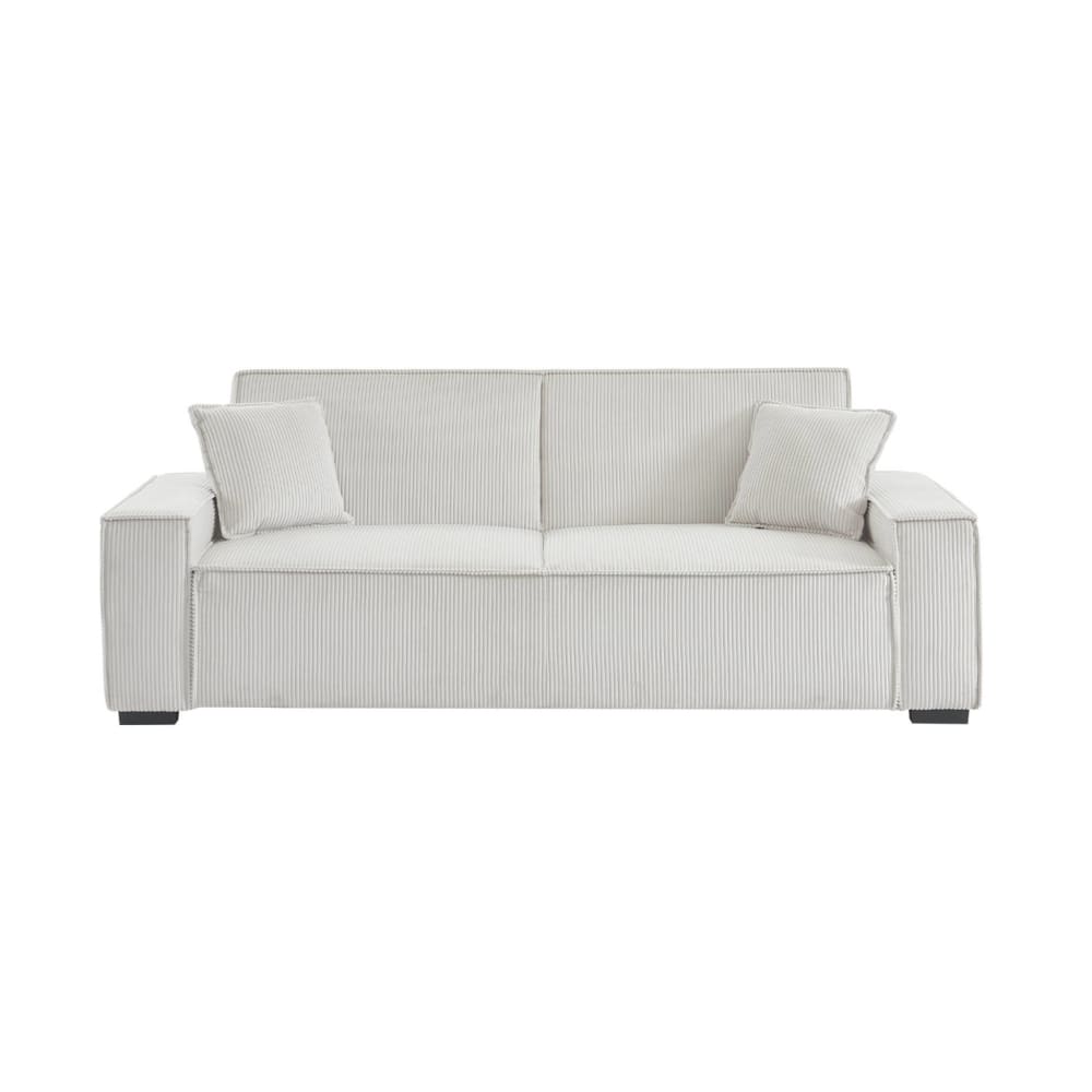 Canapé convertible crème en tissu 3 places - SWEEEK