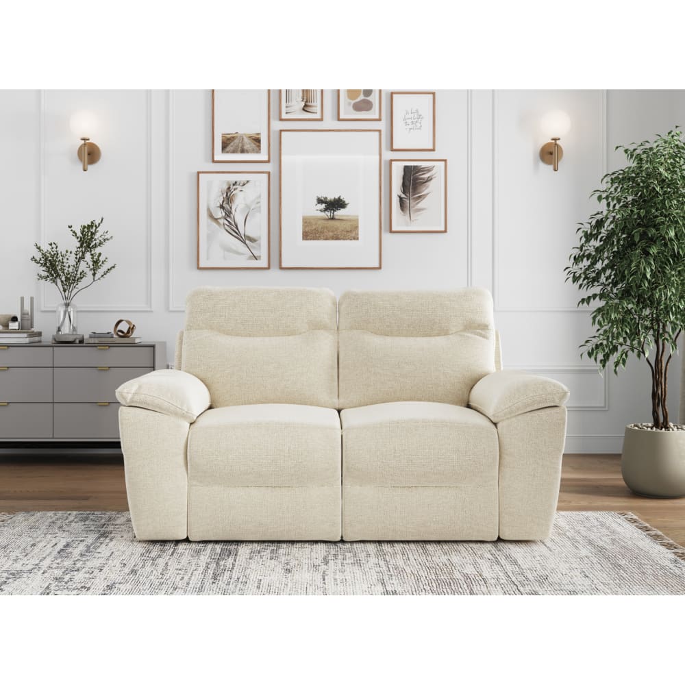 Canapé relax beige en tissu 2 places 160 cm - USINESTREET