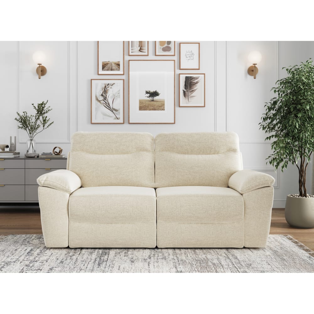 Canapé relax beige en tissu 3 places - USINESTREET