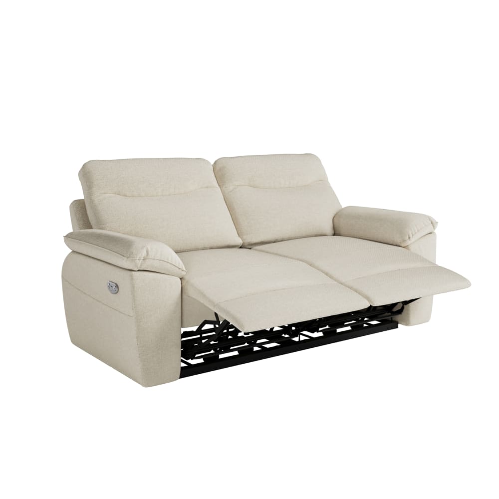 Canapé relax beige en tissu 3 places - USINESTREET