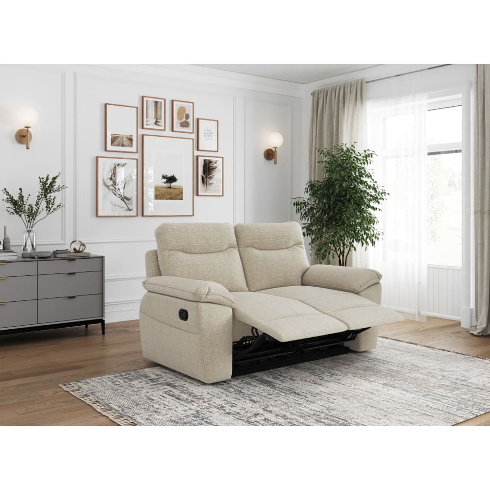 Canapé relax beige en tissu 2 places - USINESTREET