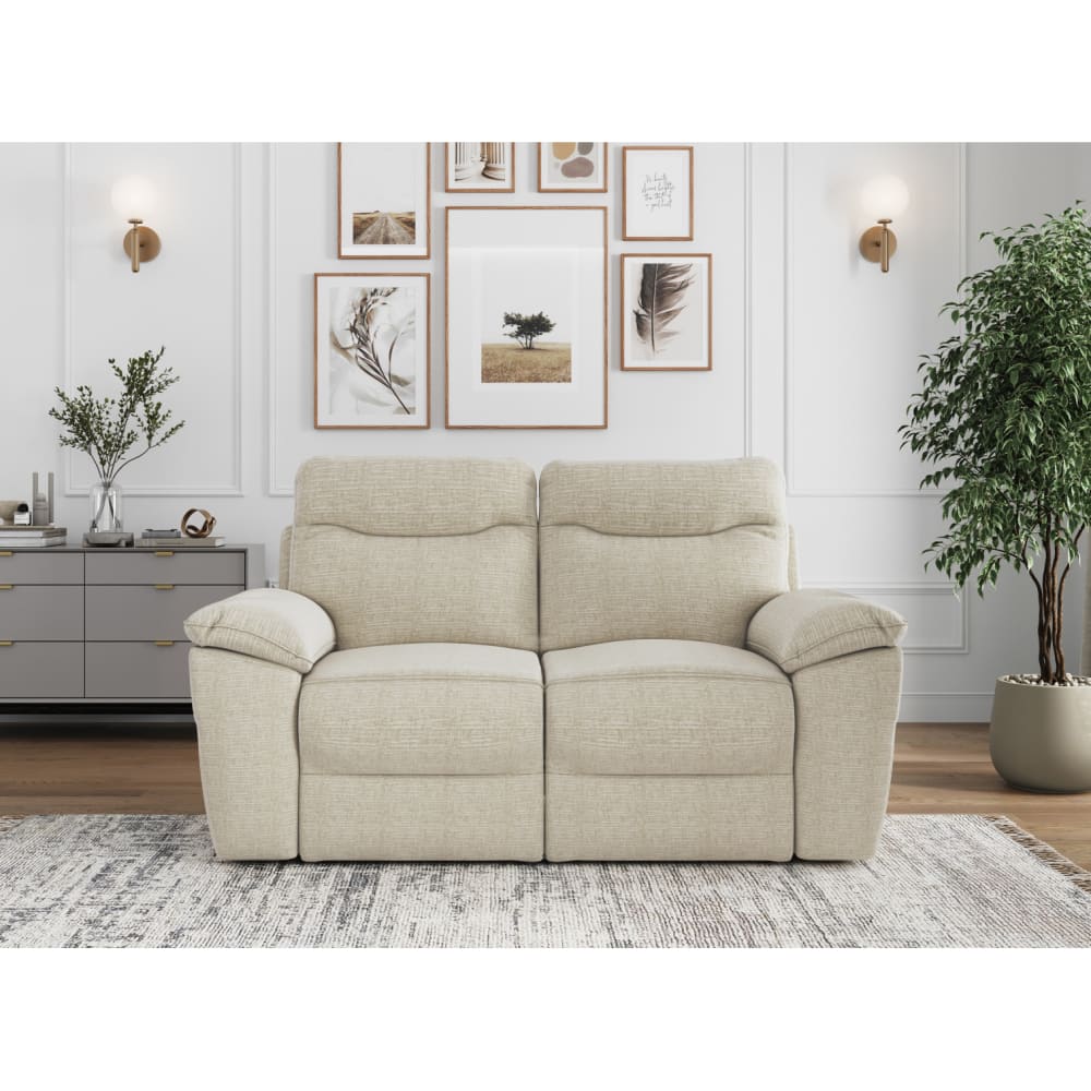 Canapé relax beige en tissu 2 places - USINESTREET