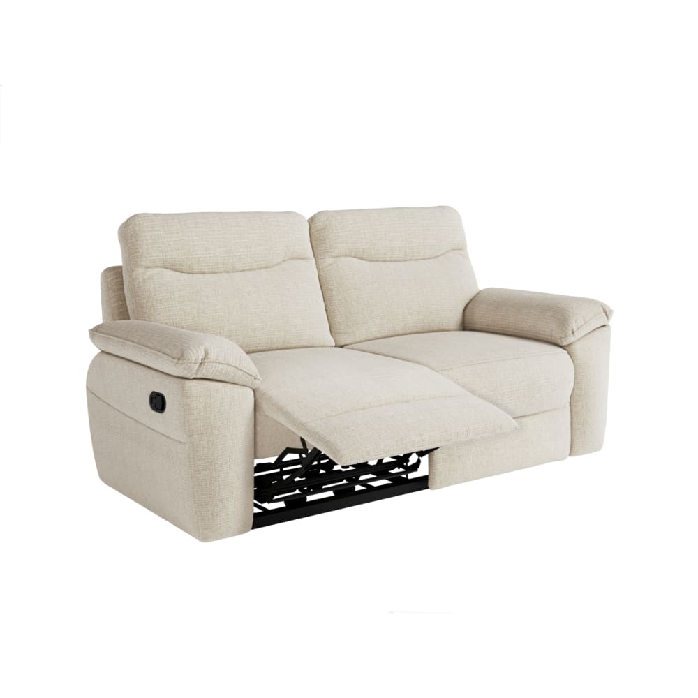Canapé relax beige en tissu 3 places 200 cm - USINESTREET