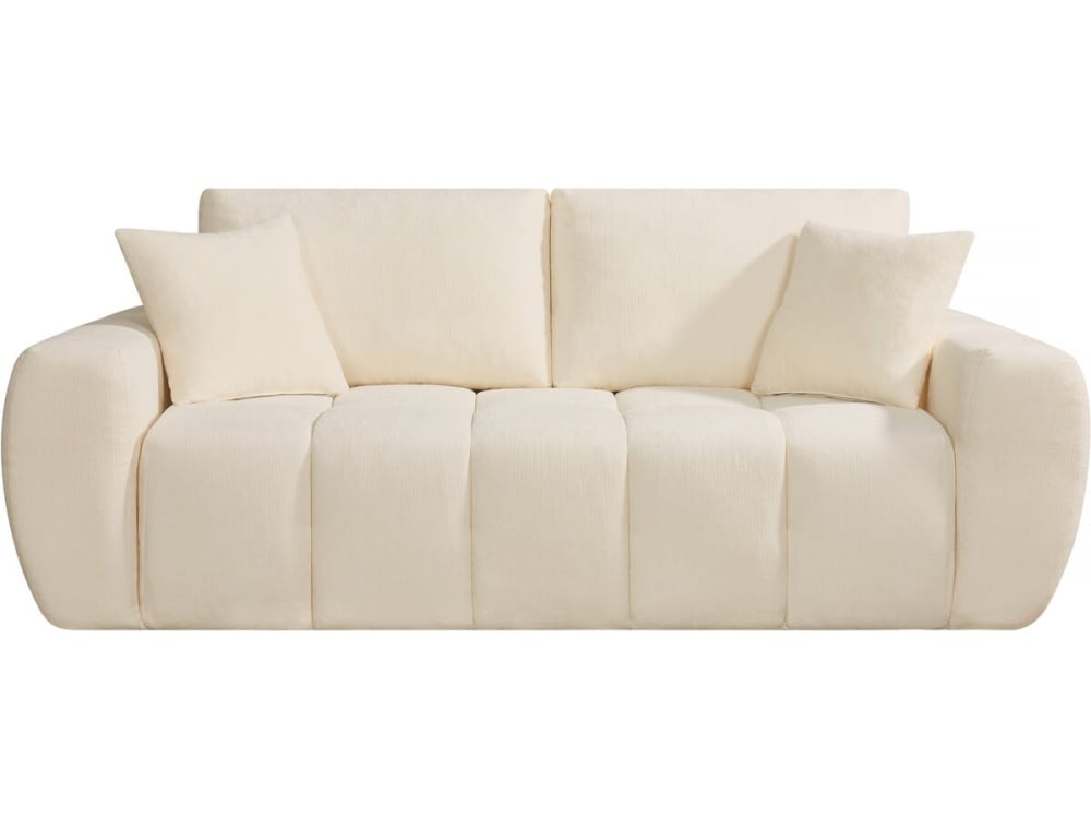 Canapé beige en tissu 3 places - HABITAT & JARDIN