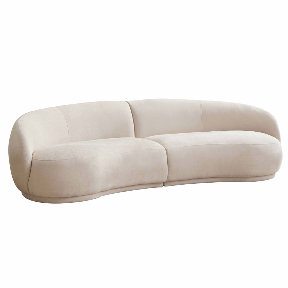 Canapé beige en tissu 3 places - OVIALA